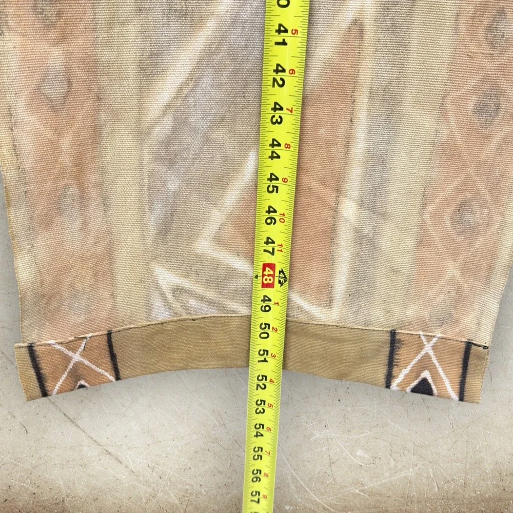 African Mud Cloth Wall Hanging Geometric Hand Painted Textile Art w/ Bamboo Rod‎